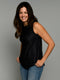 The Tie Back Tank - Black / Grey Texture